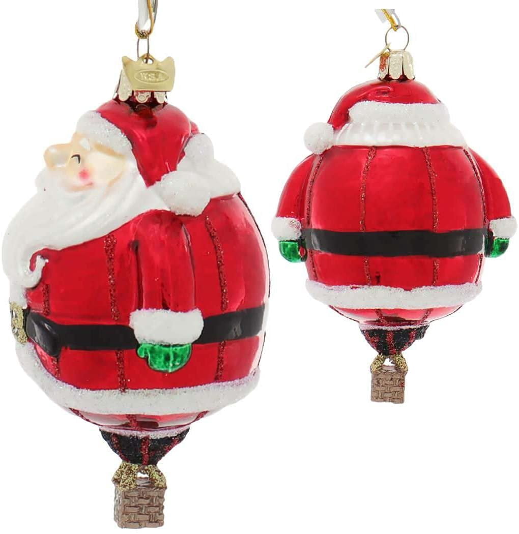 Kurt Adler Noble Gems Hot Air Balloon Ornament Set of 3