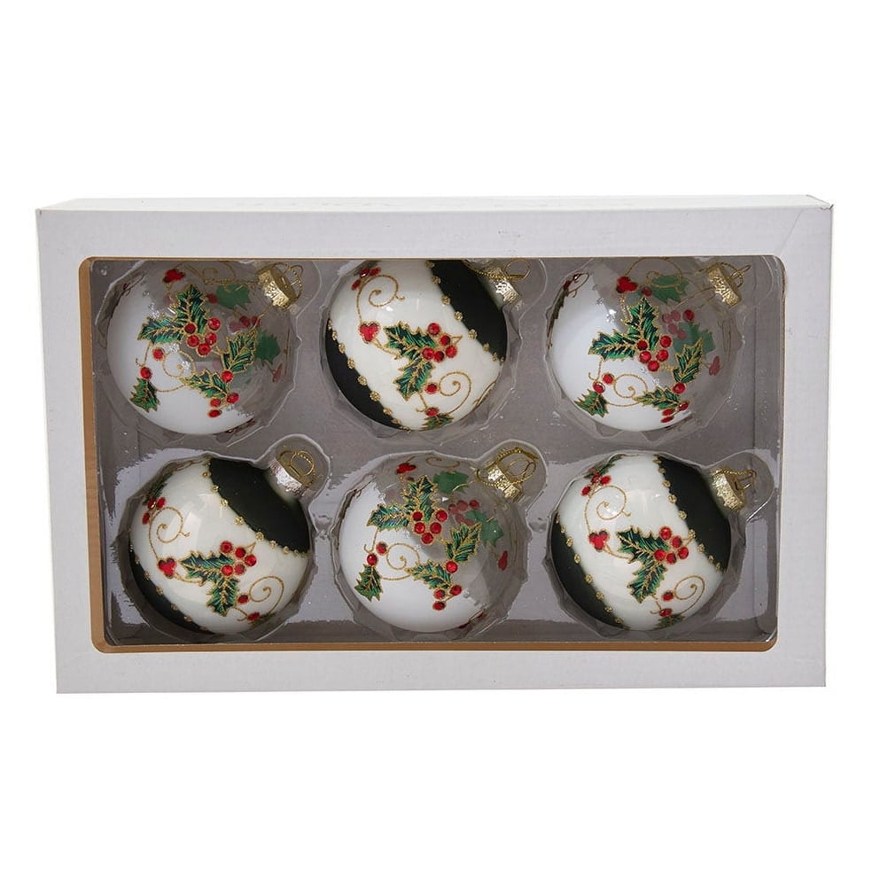 Kurt S. Adler GG0975 Ornament Set, White, Red, Green