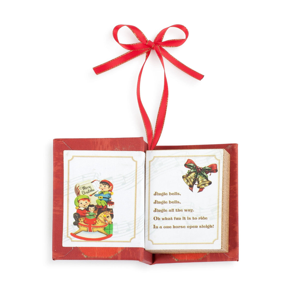 Mr. Christmas Nostalgic Musical Songbooks 3.75" Set of 4, Plays Music