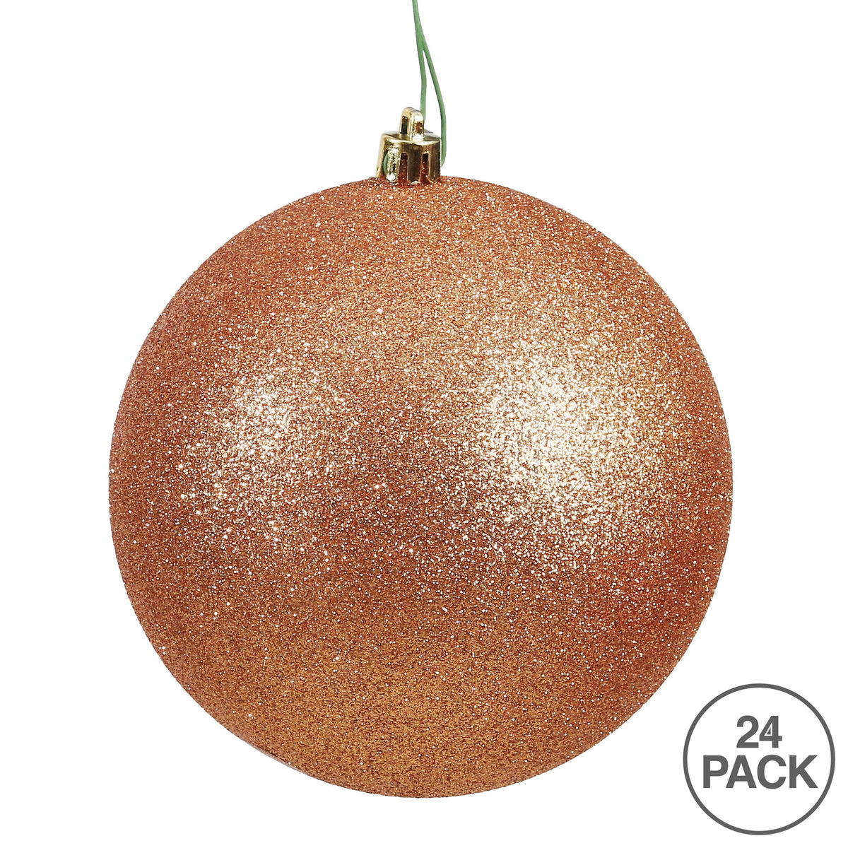 Vickerman 2.4" Christmas Ornament Ball, Silver Shiny Finish, Shatterproof Plastic, UV Resistant, Holiday Christmas Tree Decoration, 24 Pack