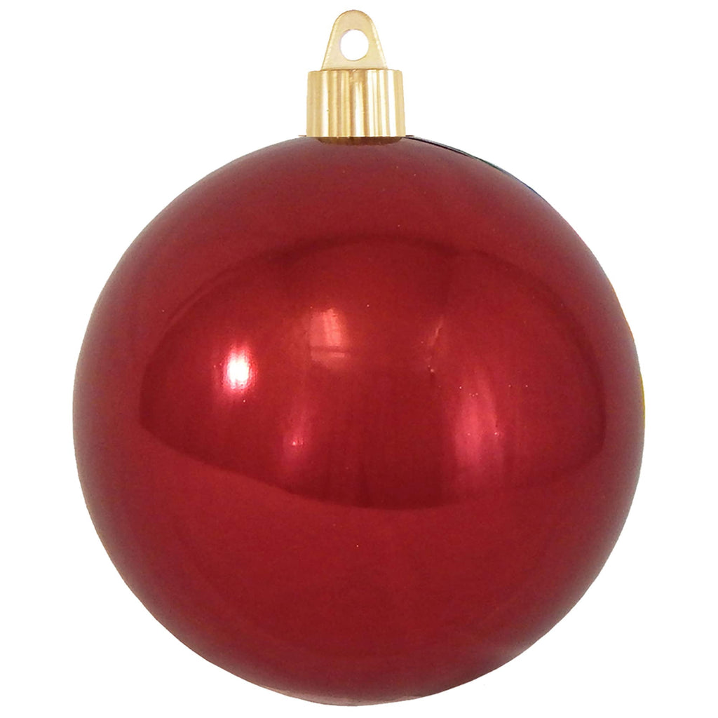 Christmas By Krebs Ornament, Large Commercial Grade Indoor and Outdoor Shatterproof Plastic, UV and Water Resistant Ball Ornament Decorations (Shiny Azure Blue, 12 inch (300mm))