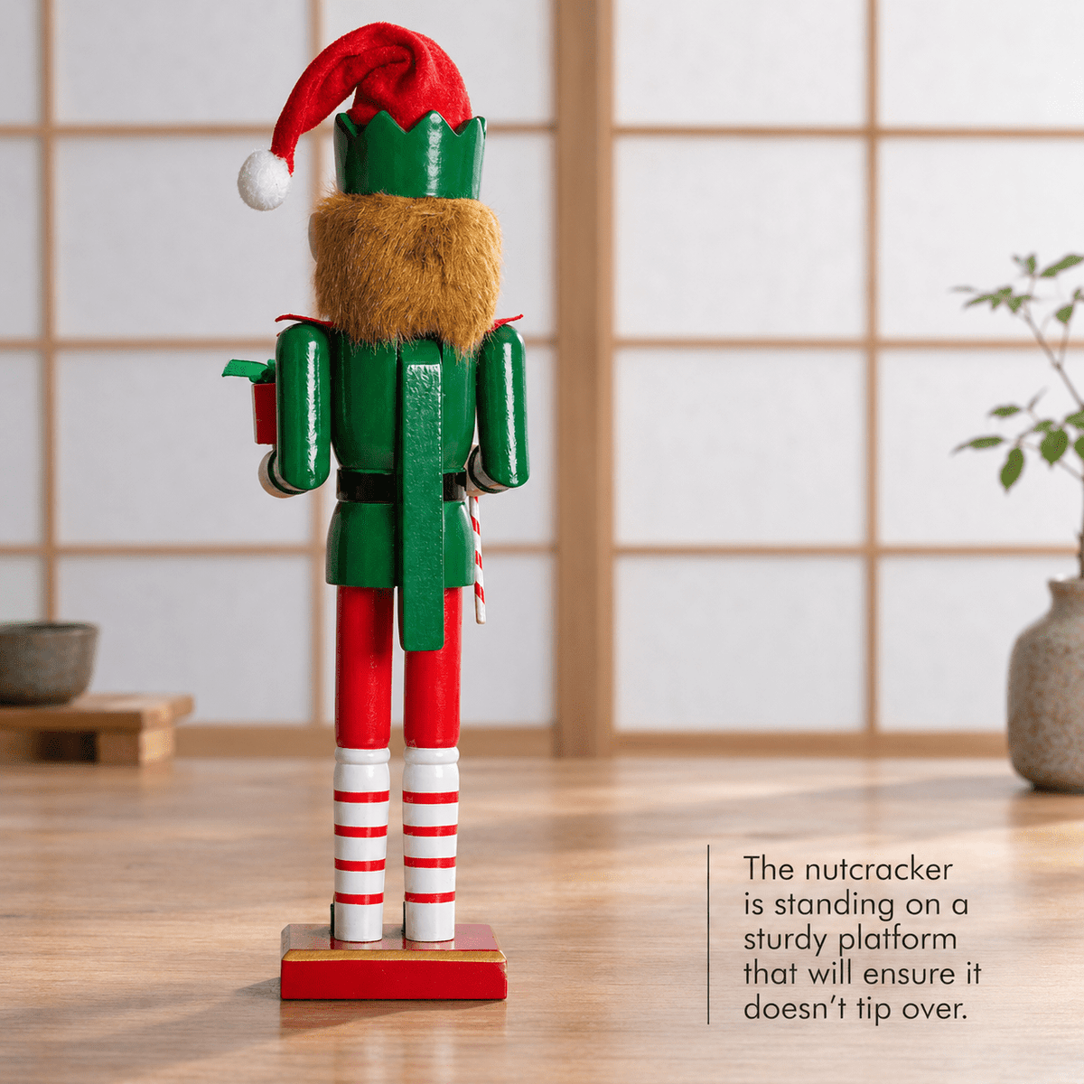 15 Inch Wooden Christmas Nutcracker Decorative Holiday Figure