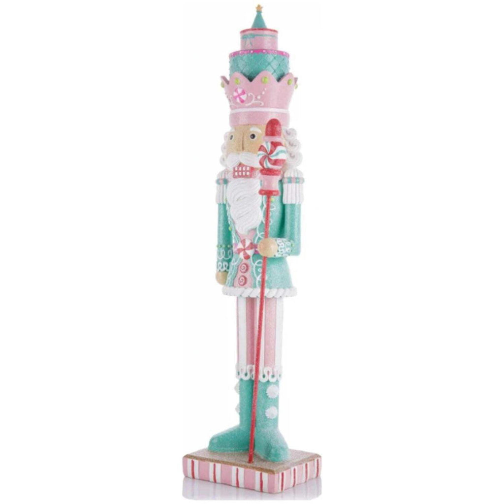 20" LED Pastel Christmas Nutcracker w/Staff