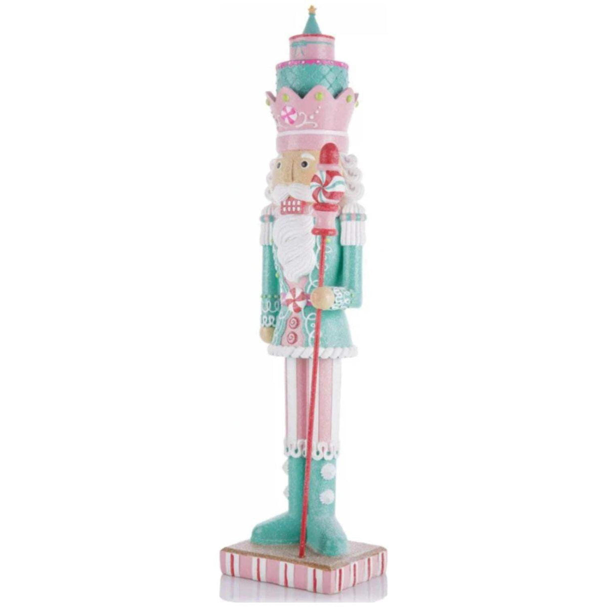 20" LED Pastel Christmas Nutcracker w/Staff
