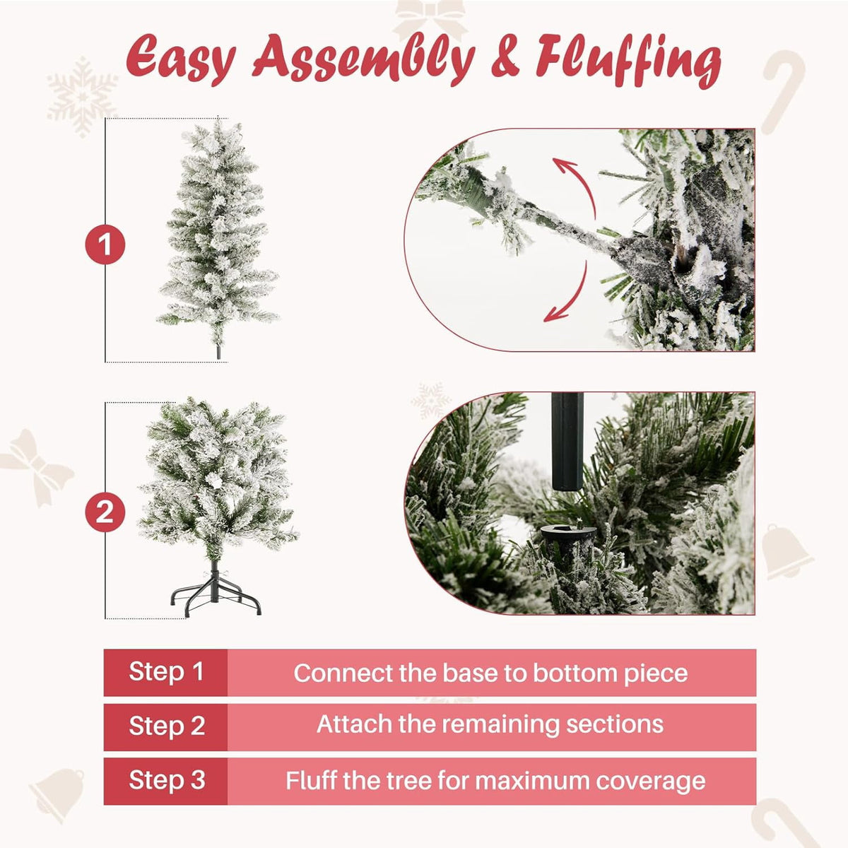 LIFERECORD 6ft Prelit Artificial Hinged Slim Pencil Christmas Tree with 250 Lights, 571 Full Branch Tips, 8 Warm Lingting Motes Perfect Decoration for Xmas Holiday, Green