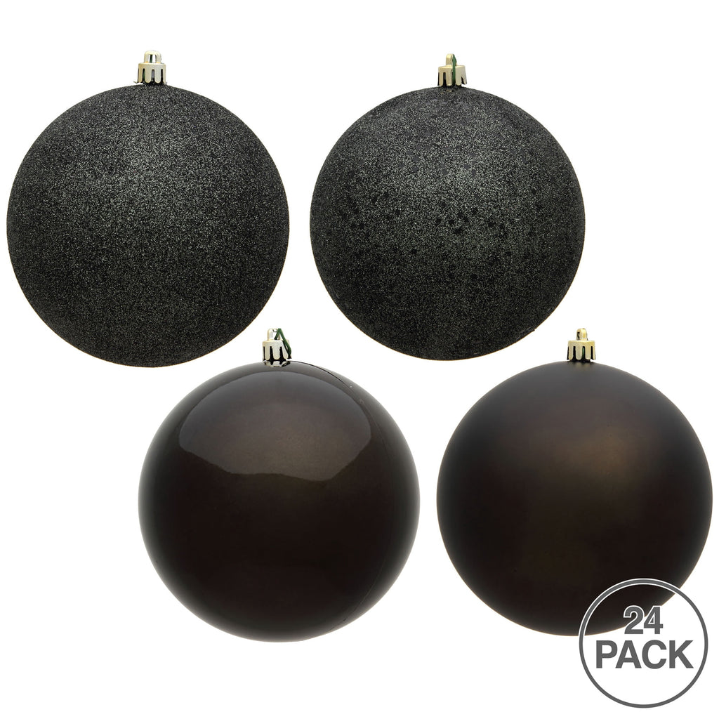 Vickerman 2.4" Christmas Ornament Ball, Silver Shiny Finish, Shatterproof Plastic, UV Resistant, Holiday Christmas Tree Decoration, 24 Pack