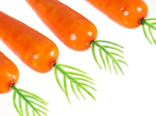 Set of 50 Easter Carrot Decorations - Realistic Artificial Carrot Decor, Foam Carrot Ornaments for Easter Tree, Basket, Table, Party Supplies and Spring Home Decor
