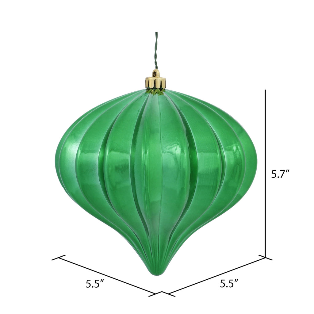 Vickerman 5.7" Burnished Orange Matte Onion Christmas Ornament, UV treated, Set of 3
