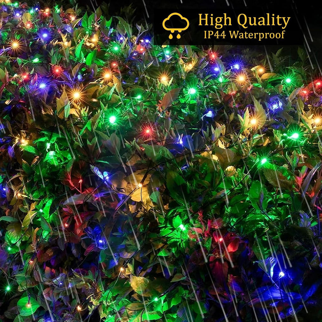 Christmas Net Lights Outdoor, 192 LED 9.8Ft x 6.6Ft Net Lights, Waterproof Christmas Outdoor Mesh Lights for Tree Bushes Holiday Party Garden, Holiday Wedding Party Decorations