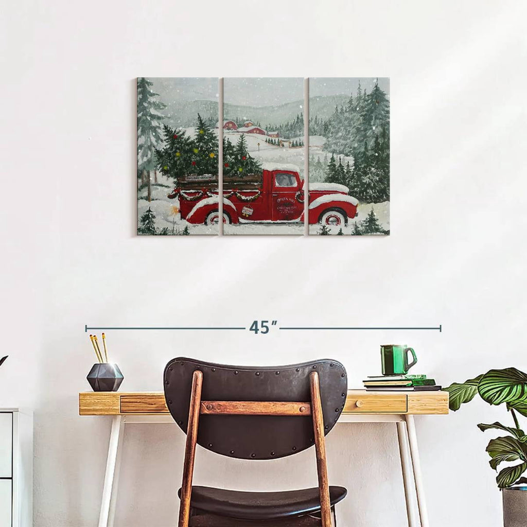 Elephant Stock Moonlit Skaters Wall Art - Horizontal Multi Panel Canvas - Living Room Wall Decor - Holiday Multi Panel - Blue And White Decor By Marilyn Dunlap - 74" x 48"