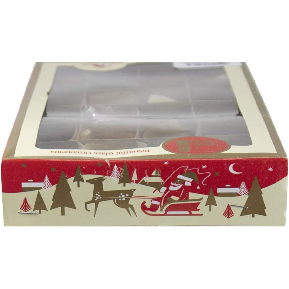 Kurt Adler Glass Oval Christmas Ornaments 30 mm Multicolor 24 Piece