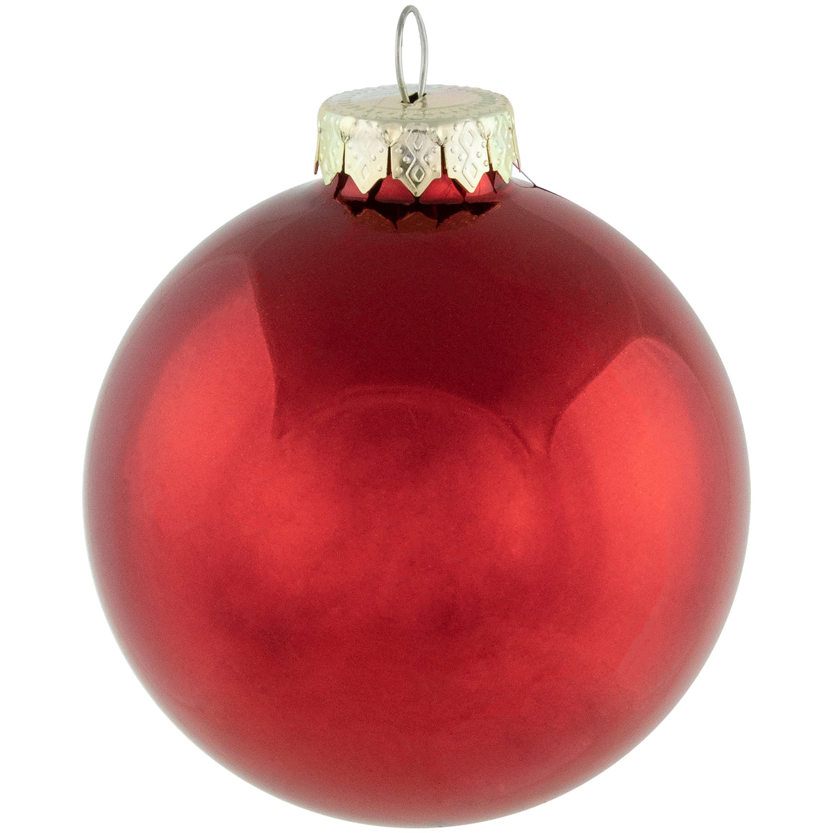 Northlight 72ct Red 2-Finish Glass Christmas Ball Ornaments 4" (100mm)