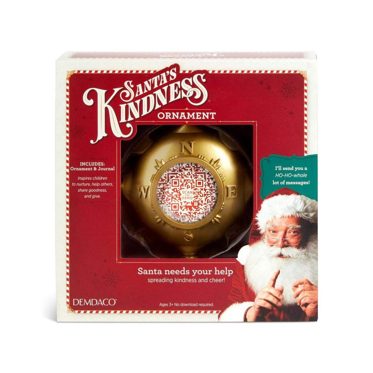 Santa's Kindness Ornament and Journal, Set of 2