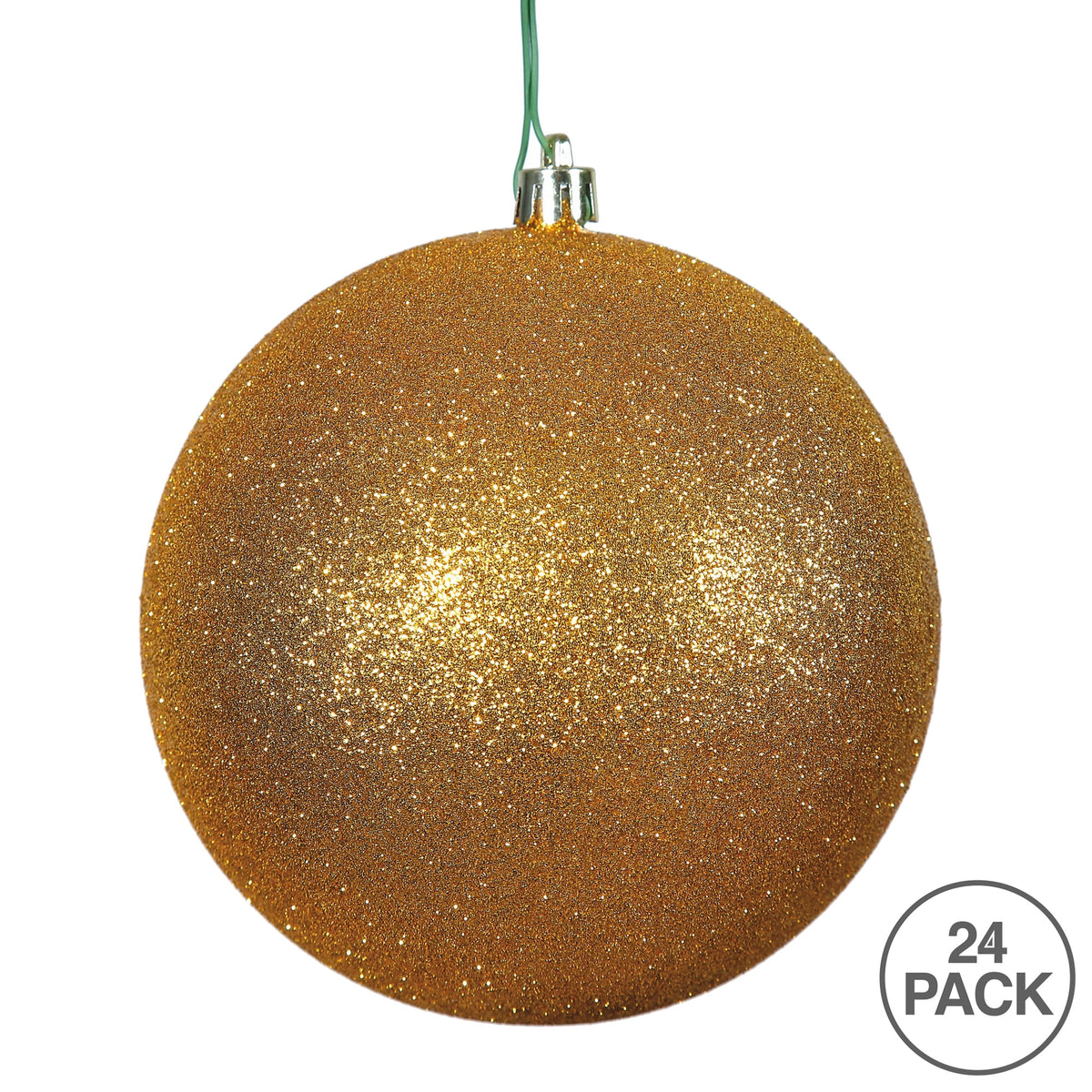 Vickerman 2.4" Christmas Ornament Ball, Silver Shiny Finish, Shatterproof Plastic, UV Resistant, Holiday Christmas Tree Decoration, 24 Pack
