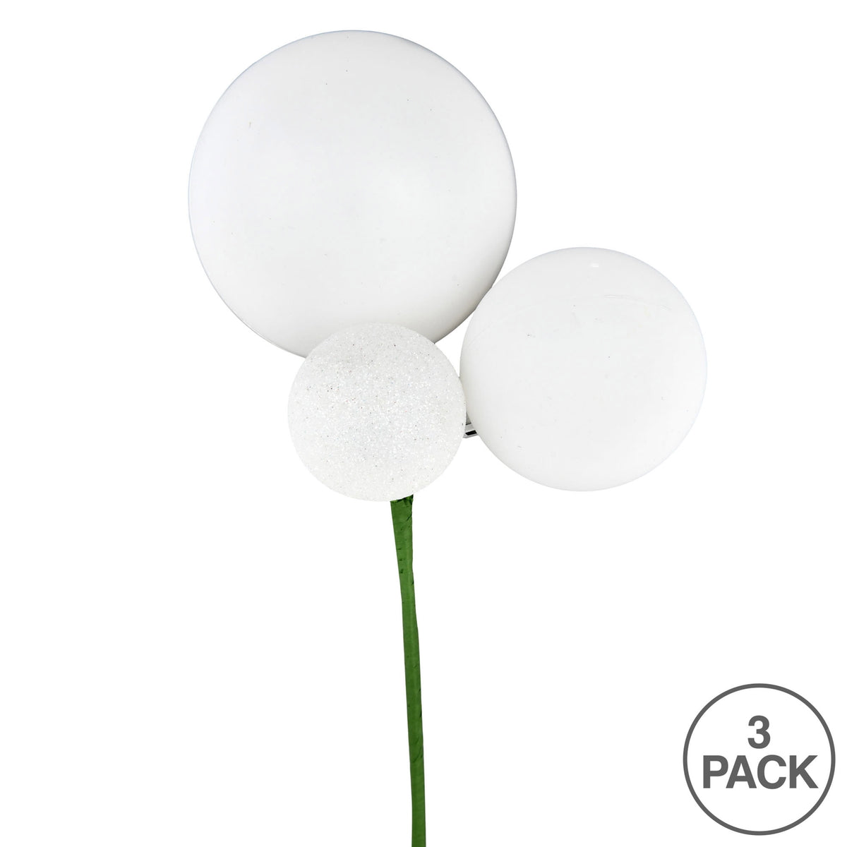 Vickerman 18" Honey Gold Orn Pick 3 per Bag. Features shiny, matte and glitter ornaments.