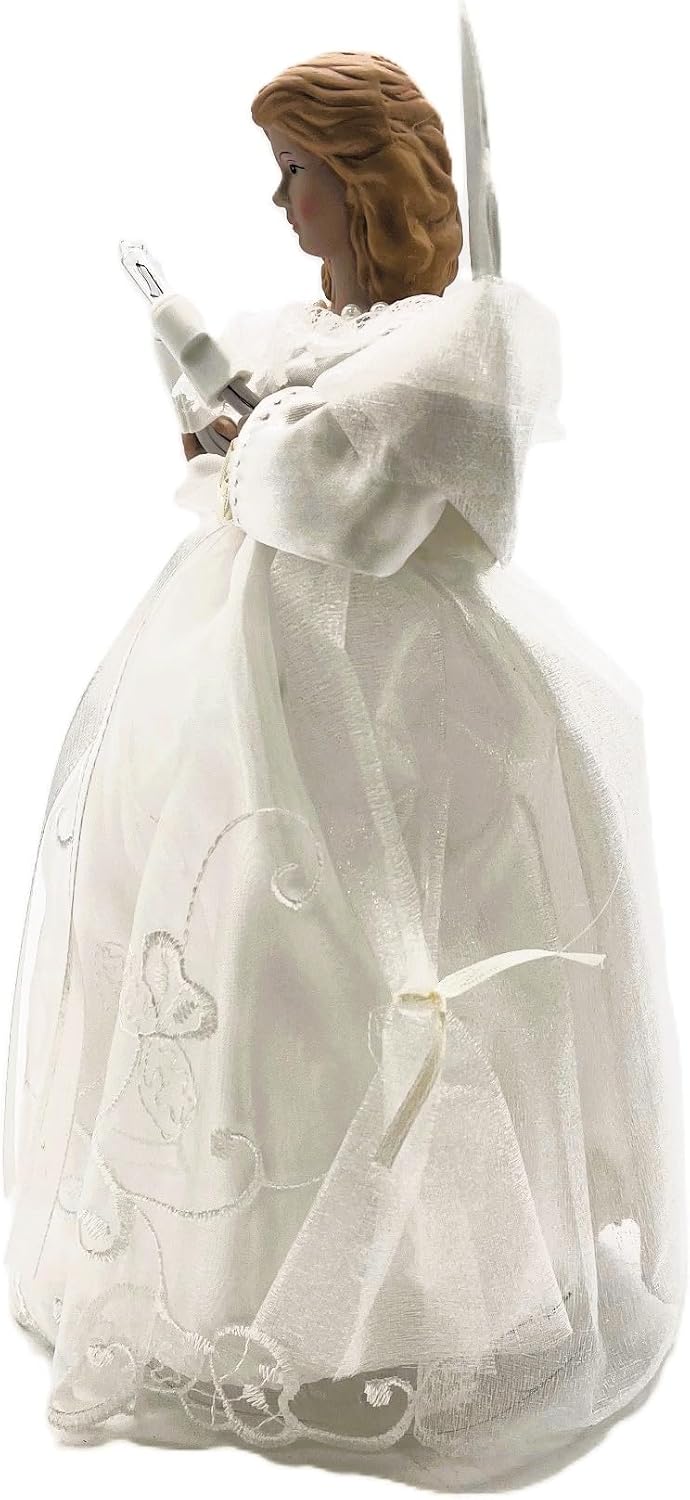 KSA 10" Lighted Seasons of Elegnace Angel Christmas Tree Topper - Clear Lights