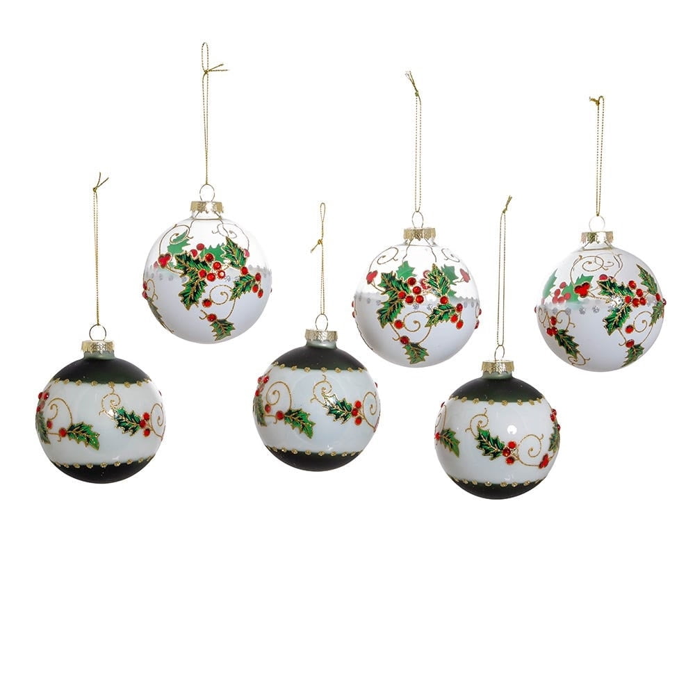 Kurt S. Adler GG0975 Ornament Set, White, Red, Green