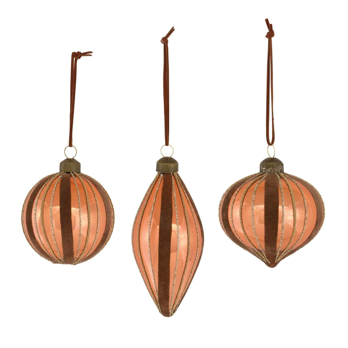 Melrose International Copper Glass Holiday Ornament (Set of 12)