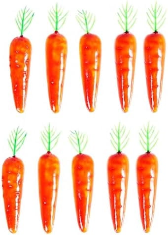 Set of 50 Easter Carrot Decorations - Realistic Artificial Carrot Decor, Foam Carrot Ornaments for Easter Tree, Basket, Table, Party Supplies and Spring Home Decor