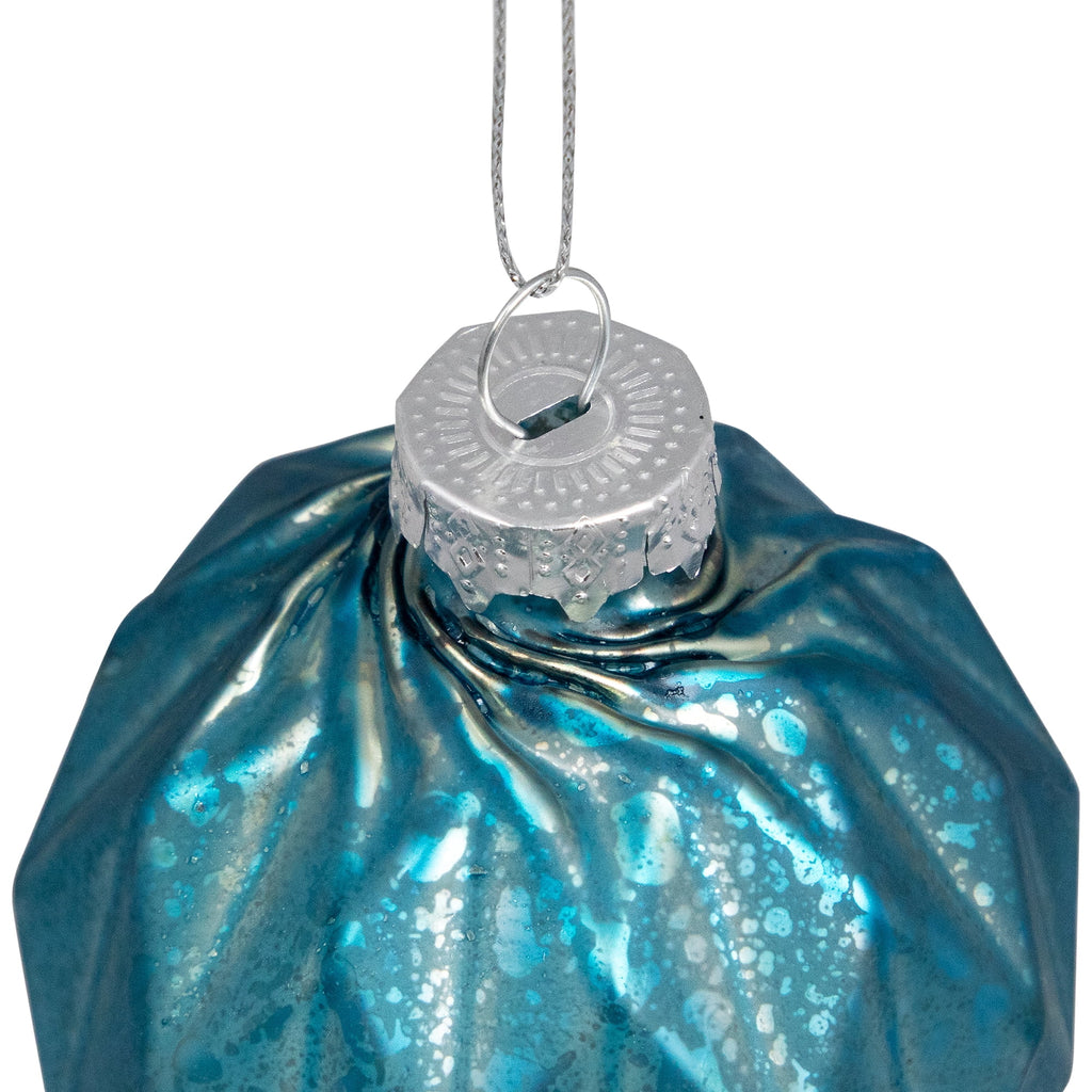 Northlight Onion and Glass Ball Christmas Ornaments - 3.25" - Royal Blue - Set of 12