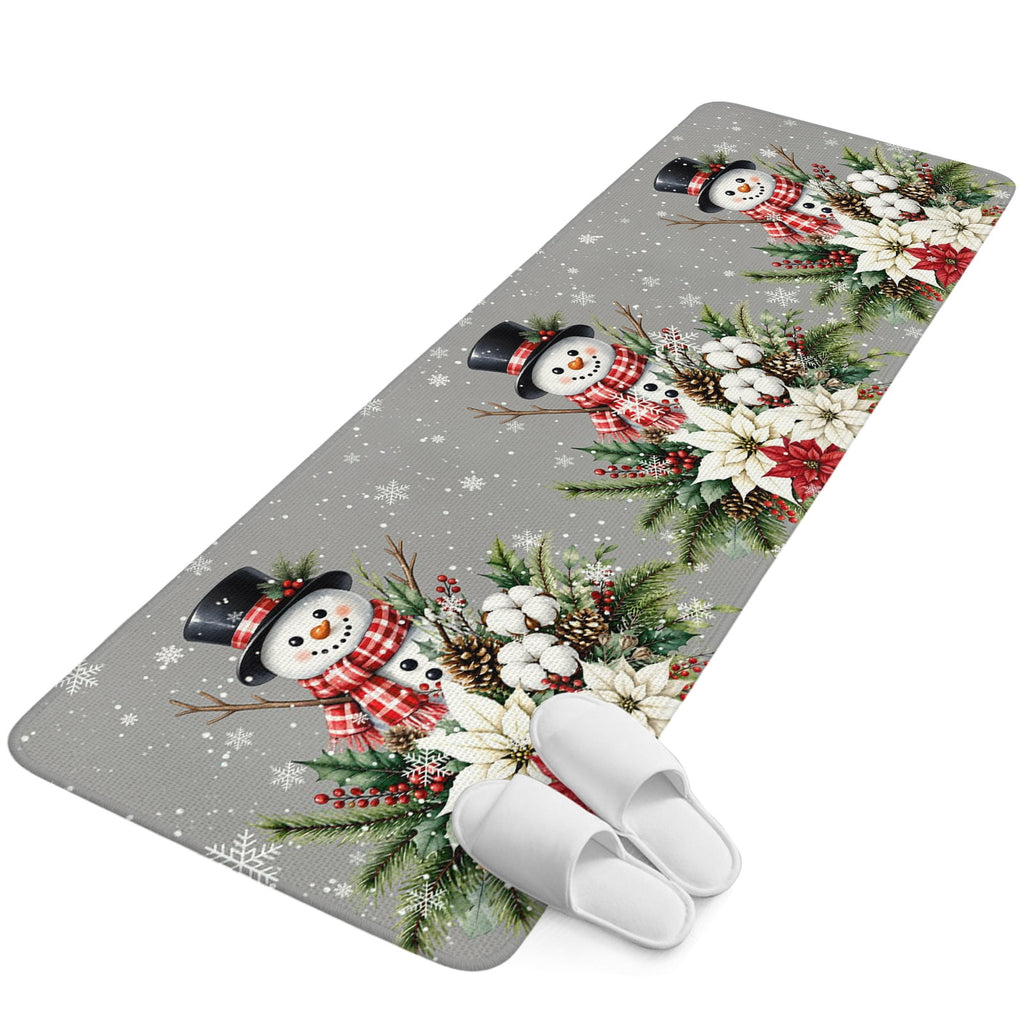 Red Truck Christmas Washable Area Rugs for Living Room Bedroom, Large Non Slip Indoor Floor Carpet Absorbent Xmas Tree Gnomes Navy Blue Snowflake Door Mat Rugs for Bathroom Entryway 63"x90.6"