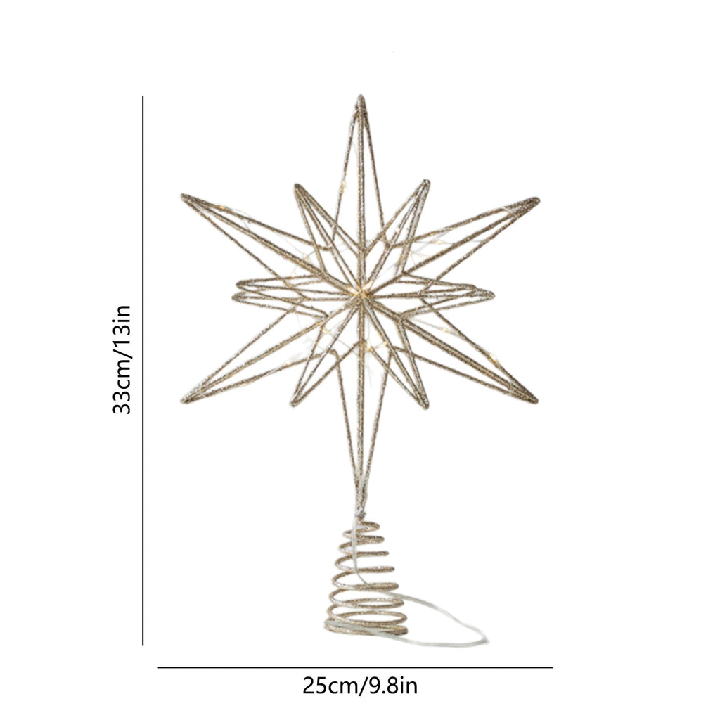 AuroraX Gold Room Lights Glitter Fall Stars Led Christmas Tree Topper Indoor Home Christmas Room Bedroom Decor