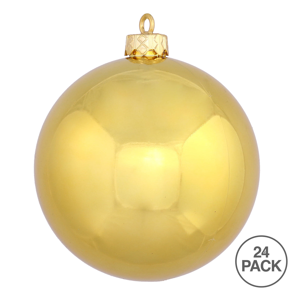 Vickerman 2.4" Christmas Ornament Ball, Silver Shiny Finish, Shatterproof Plastic, UV Resistant, Holiday Christmas Tree Decoration, 24 Pack
