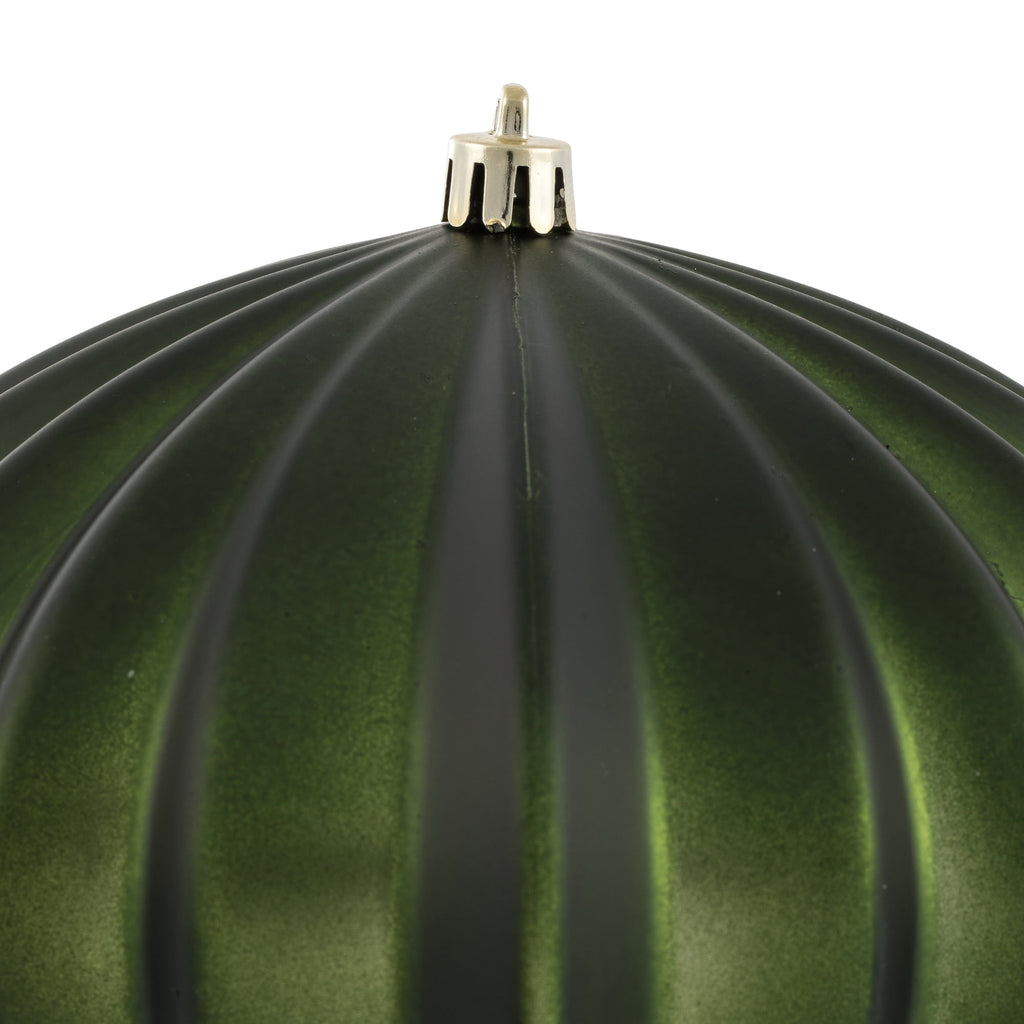 Vickerman 5.7" Burnished Orange Matte Onion Christmas Ornament, UV treated, Set of 3