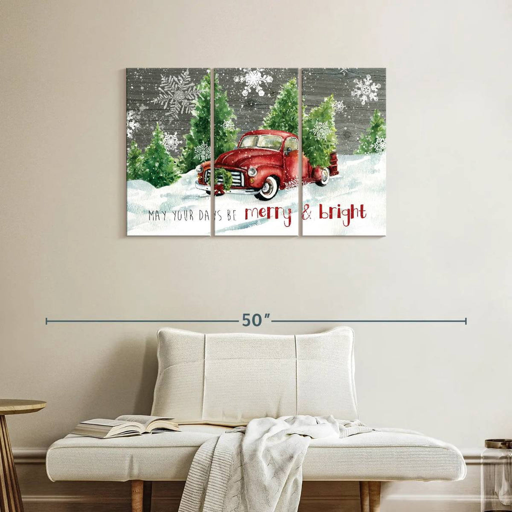 Elephant Stock Moonlit Skaters Wall Art - Horizontal Multi Panel Canvas - Living Room Wall Decor - Holiday Multi Panel - Blue And White Decor By Marilyn Dunlap - 74" x 48"
