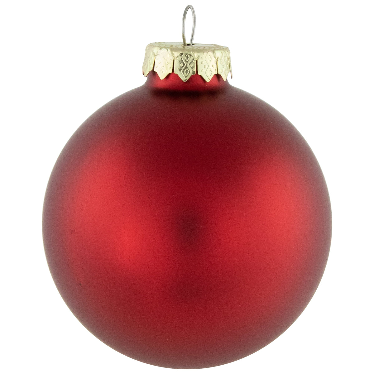 Northlight 72ct Red 2-Finish Glass Christmas Ball Ornaments 4" (100mm)