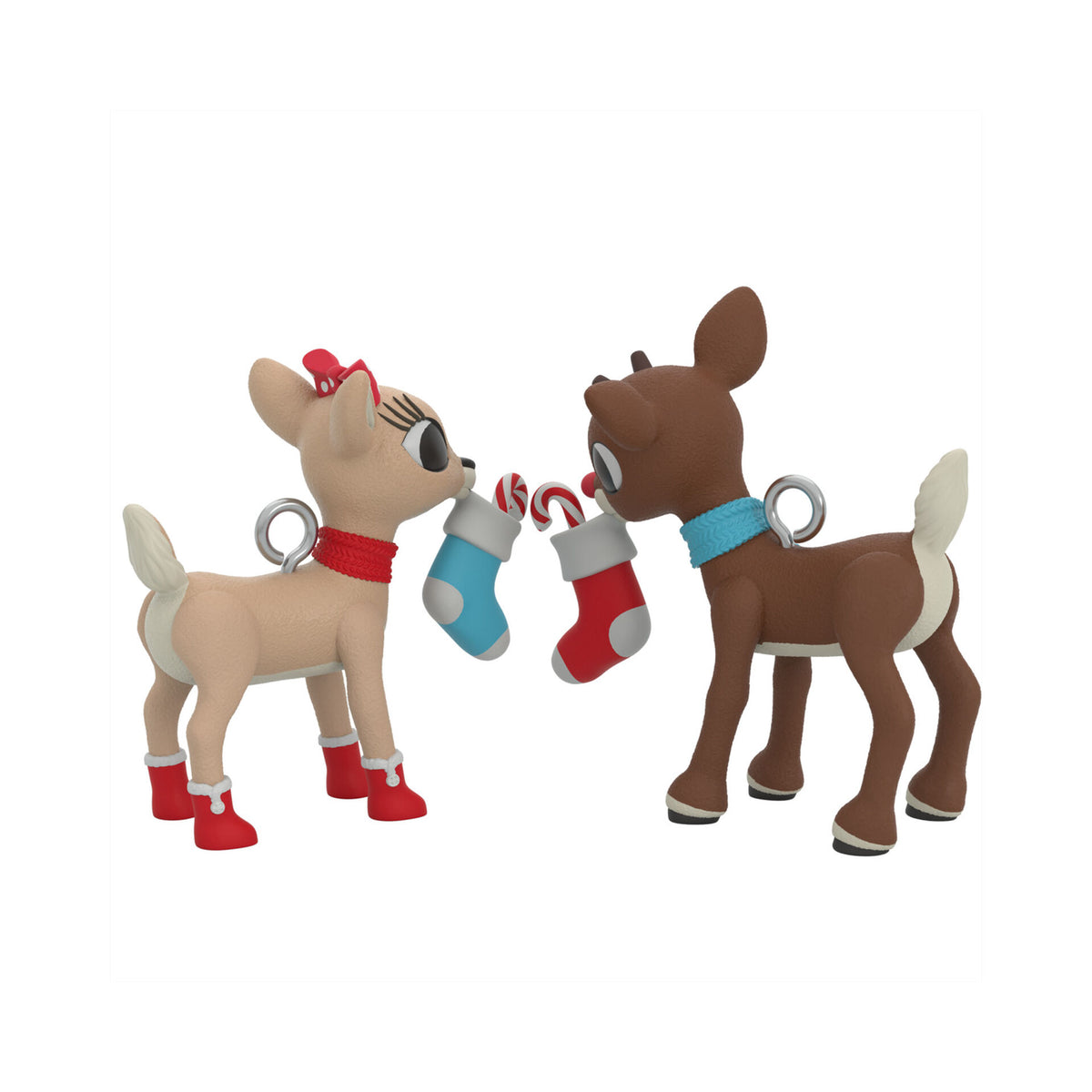 Hallmark QXM8245 Mini Rudolph the Red-Nosed Reindeer Rudolph & Clarice (Set of 2) 2021 Ornaments