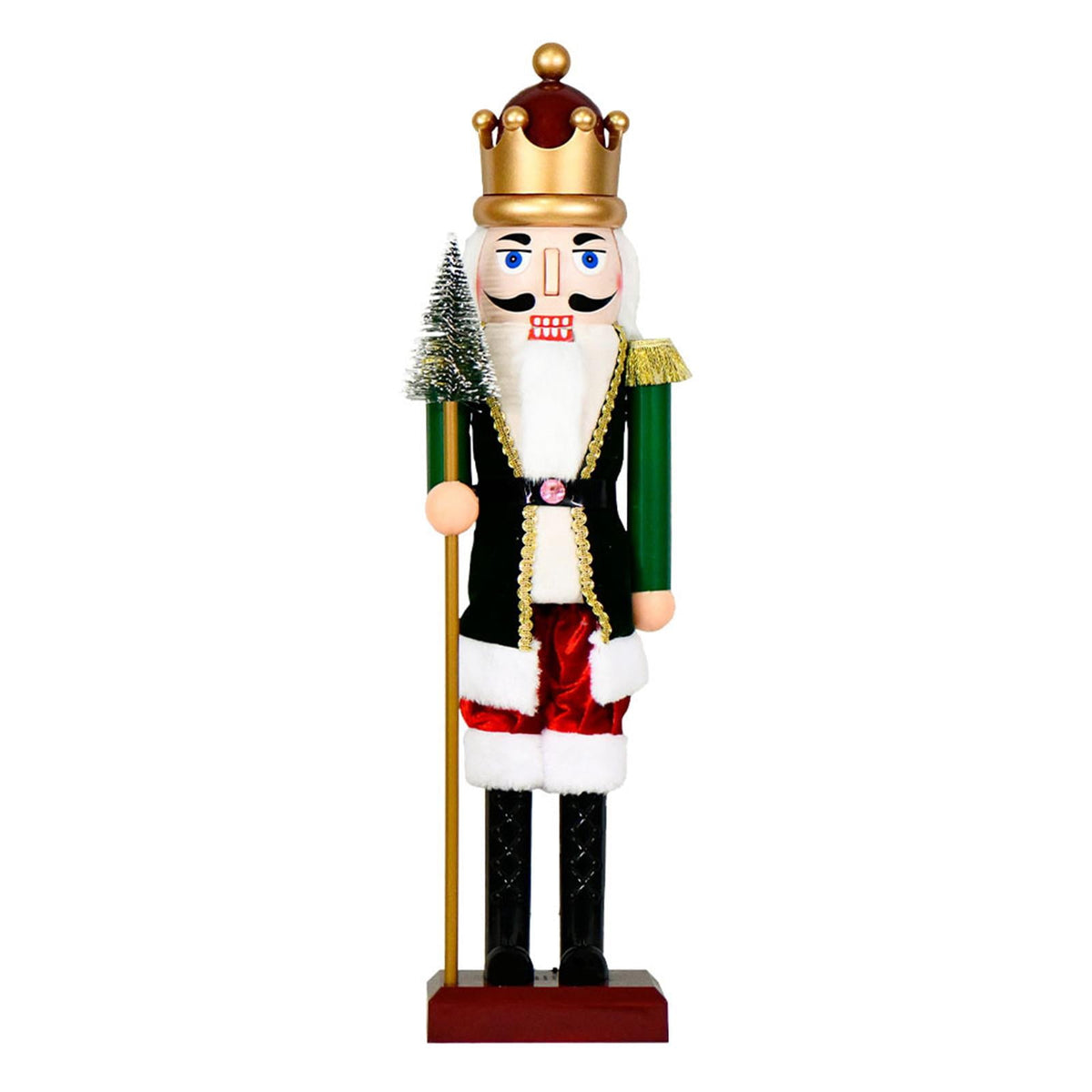 FVDPWYE Christmas Nutcracker Decor with Light Music Christmas Decor for Bedroom Home 58cmx16cmx13cm