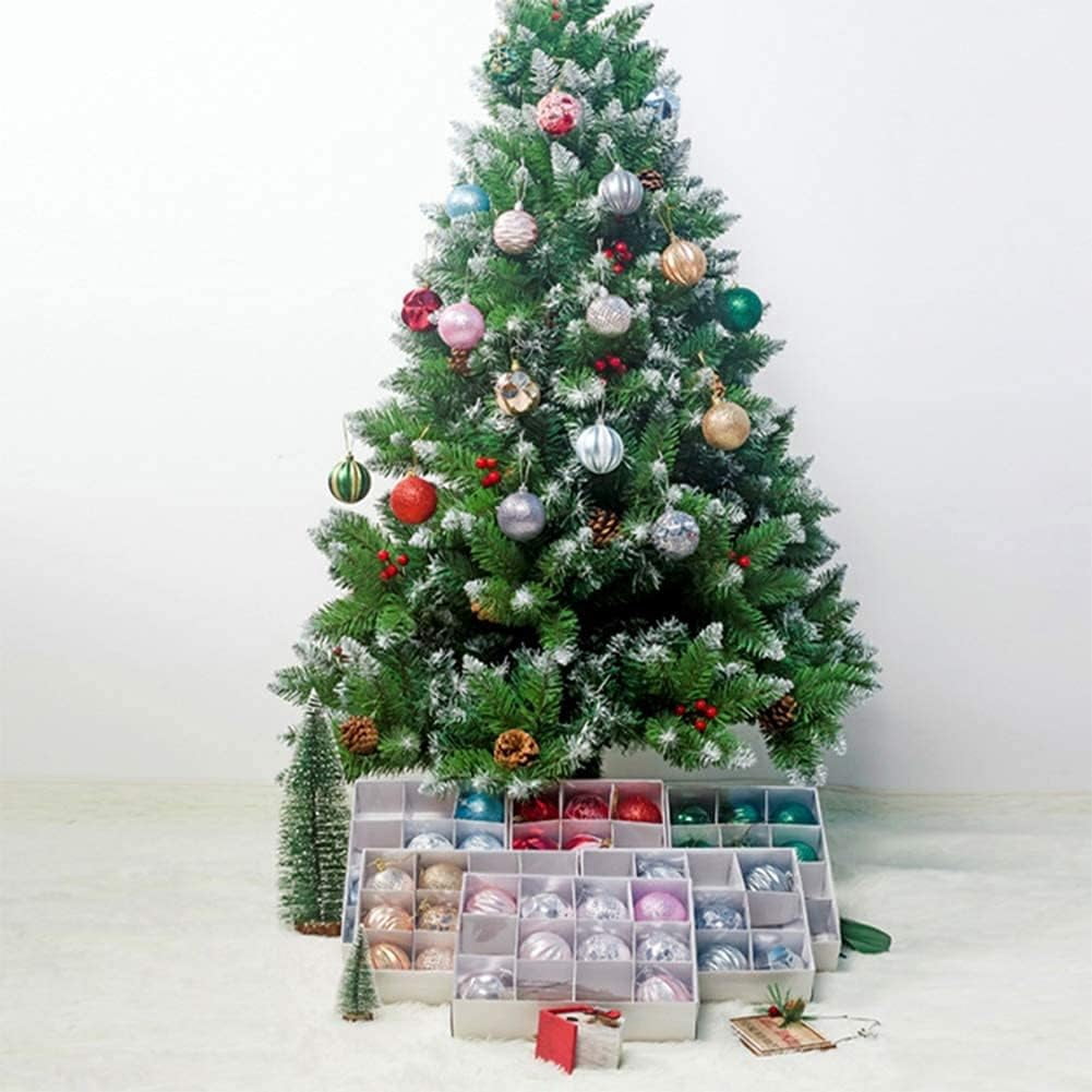 LINLIN Christmas Baubles, 12pcs Christmas Ball Ornaments Shatterproof Christmas Decorations Tree Balls for Holiday Wedding Party Decoration, Tree Ornaments Hooks included 6cm