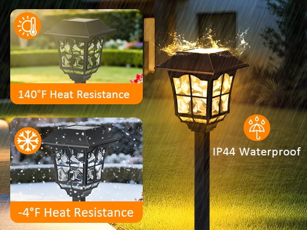 SUNLINKCO Solar Pathway Lights Outdoor 8 Pack Waterproof Solar Powered Garden Light, 3000K Warm White LED Path Landscape Lighting, Auto On/Off, Outside Decor Lights for Yard, Walkway, Driveway, Lawn