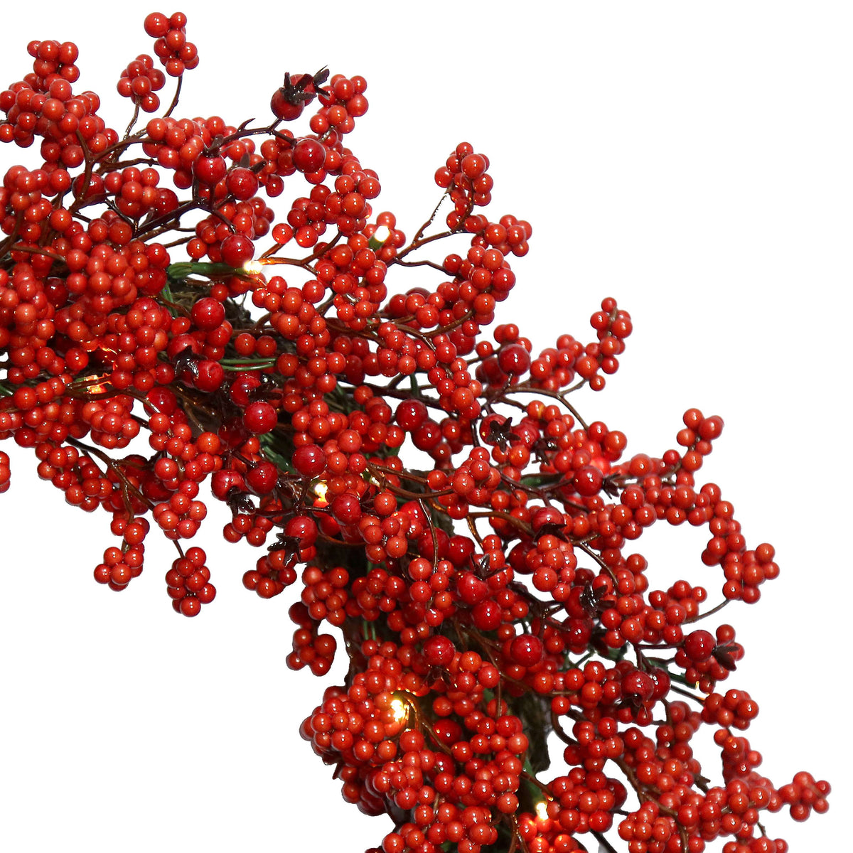 24" Red Berry Christmas Wreath By Holiday Time